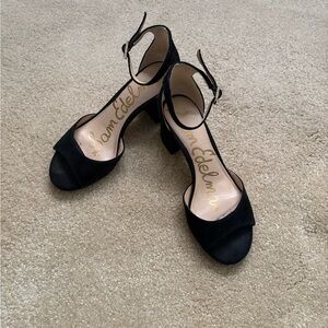 Sam Edelman Black Open-Toe Heels